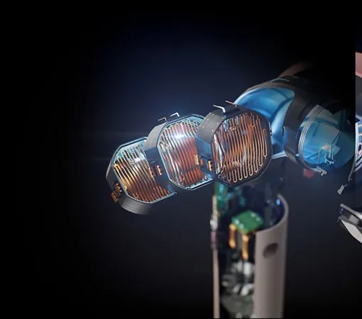 Взрыв-схема нагревательных пластин внутри Dyson Supersonic r